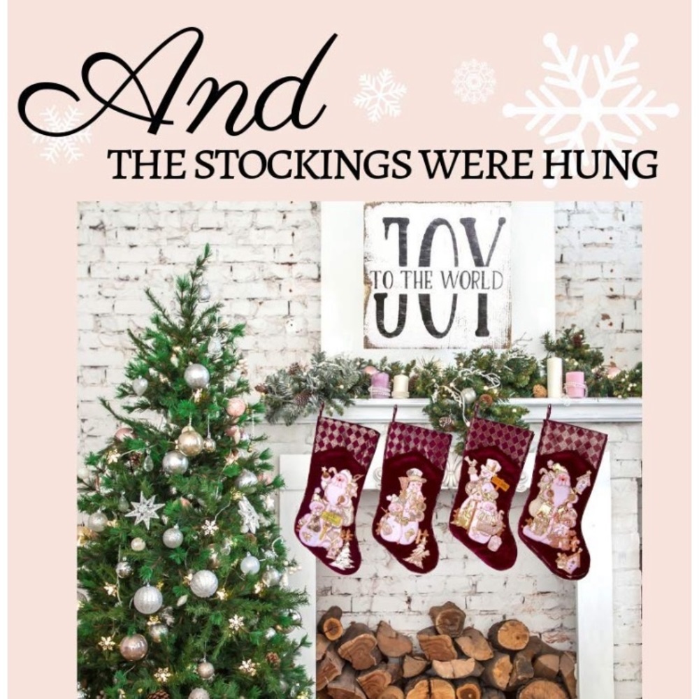 Beautiful Embroidered Christmas Stockings 🎄